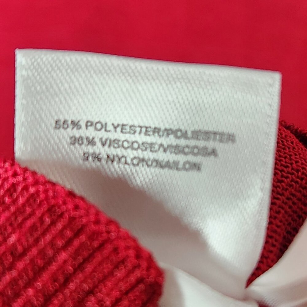 NWT Kasper Red Holiday Knit Open Front Cardigan Size‎ Large - Picture 6 of 6